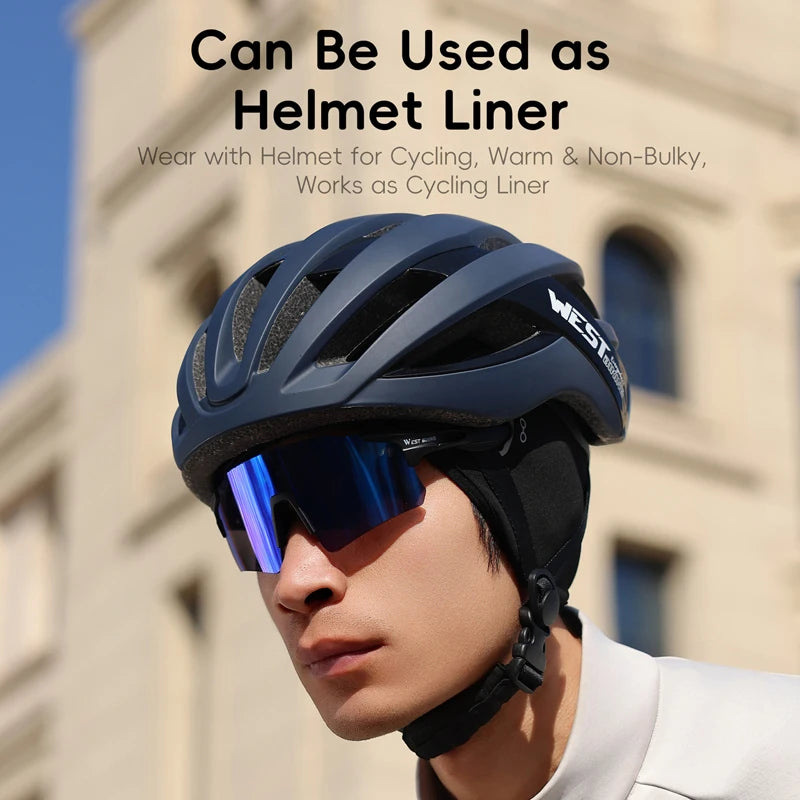 Winter Cycling Cap – Windproof Thermal Fleece Beanie with Ear Protection