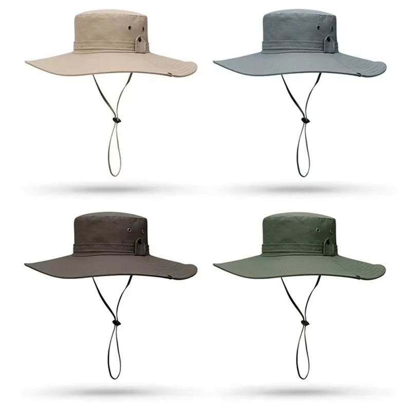 Men's UV Protection Wide Brim Sun Hat – Outdoor Fishing & Hiking Cap