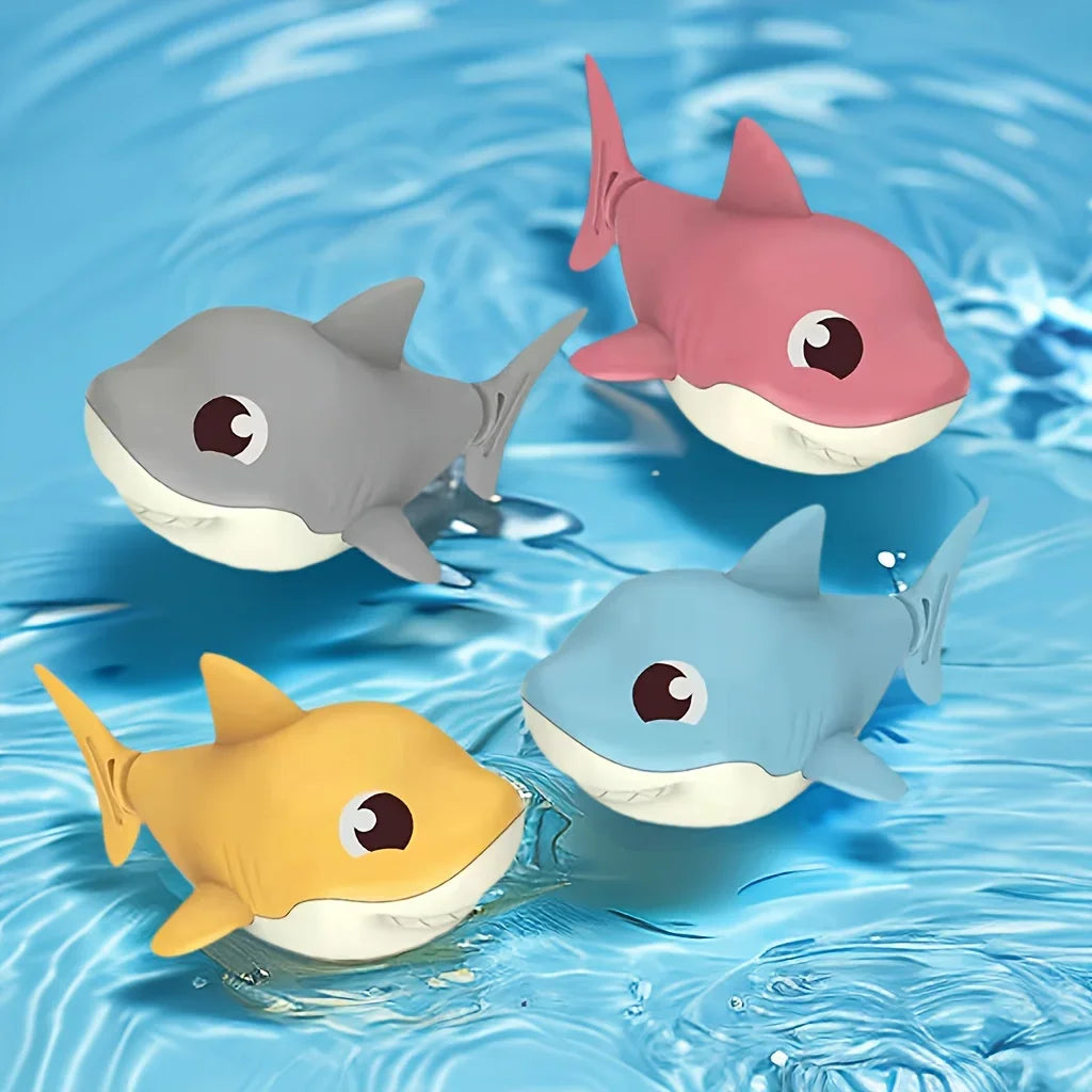 Wind-Up Shark Baby Bath Toy – Cartoon Summer Water Play