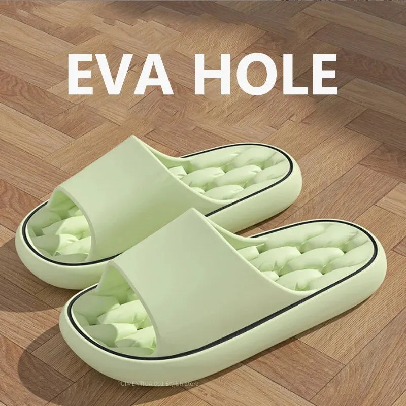 Bathroom House Slippers Leaking Quick-Drying Shower Slipper Light Weight Waterleaky Beach Flip Flops