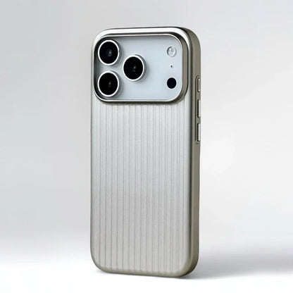 Plating Luggage Stripes Magsafe Phone Case Iphone 18 17 16 15 14 Pro Max Shockproof Wireless Charge