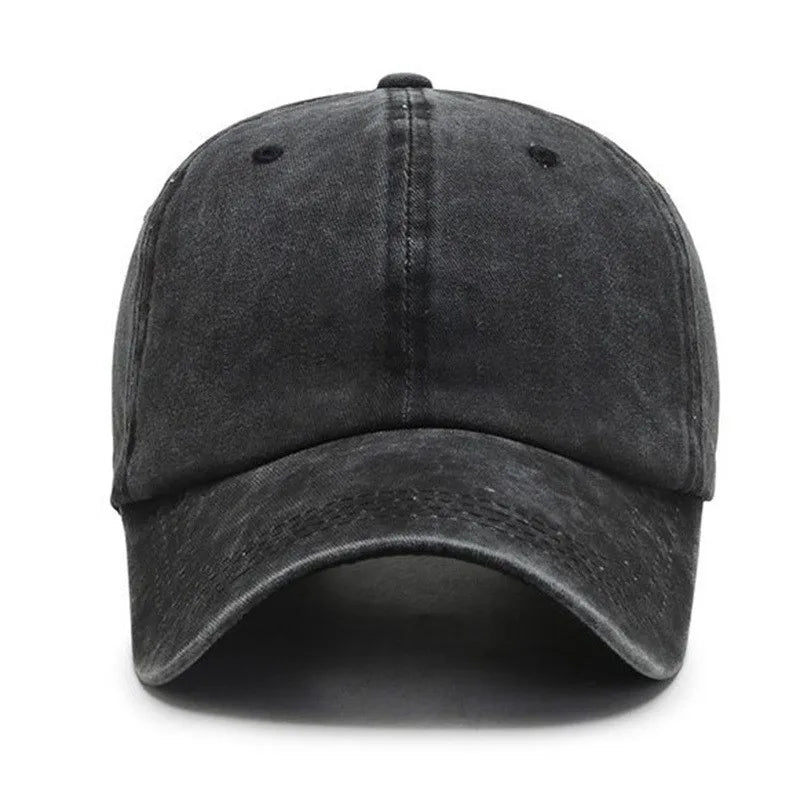 Baseball Cap – Solid Washed Cotton Dad Hat for Men & Women