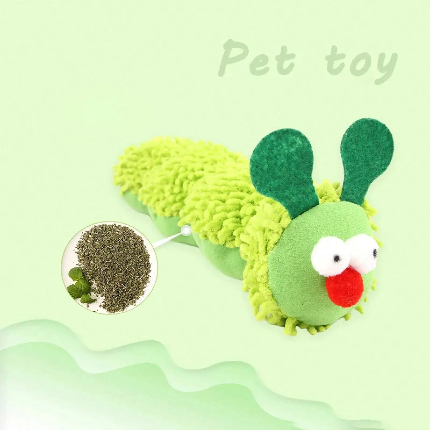 Catnip Caterpillar Chew Toy for Cats – Silvervine Molar & Teaser Toy