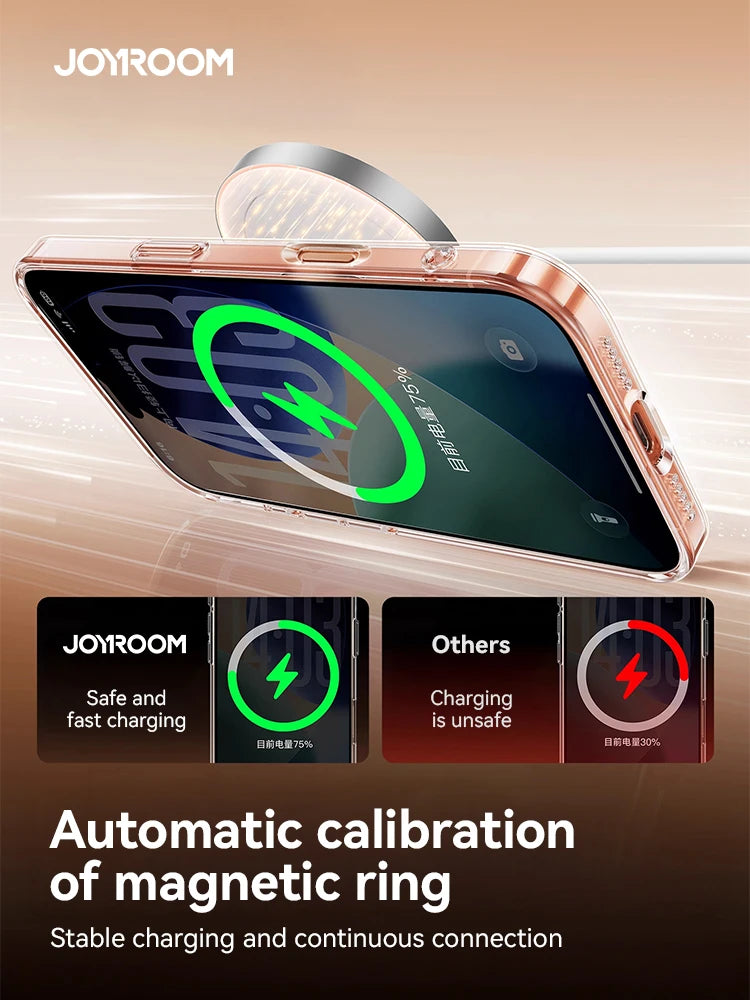 Joyroom Magnetic Case Iphone 17 Pro Max Anti Yellow Transparent Cover Wireless Charger Thin