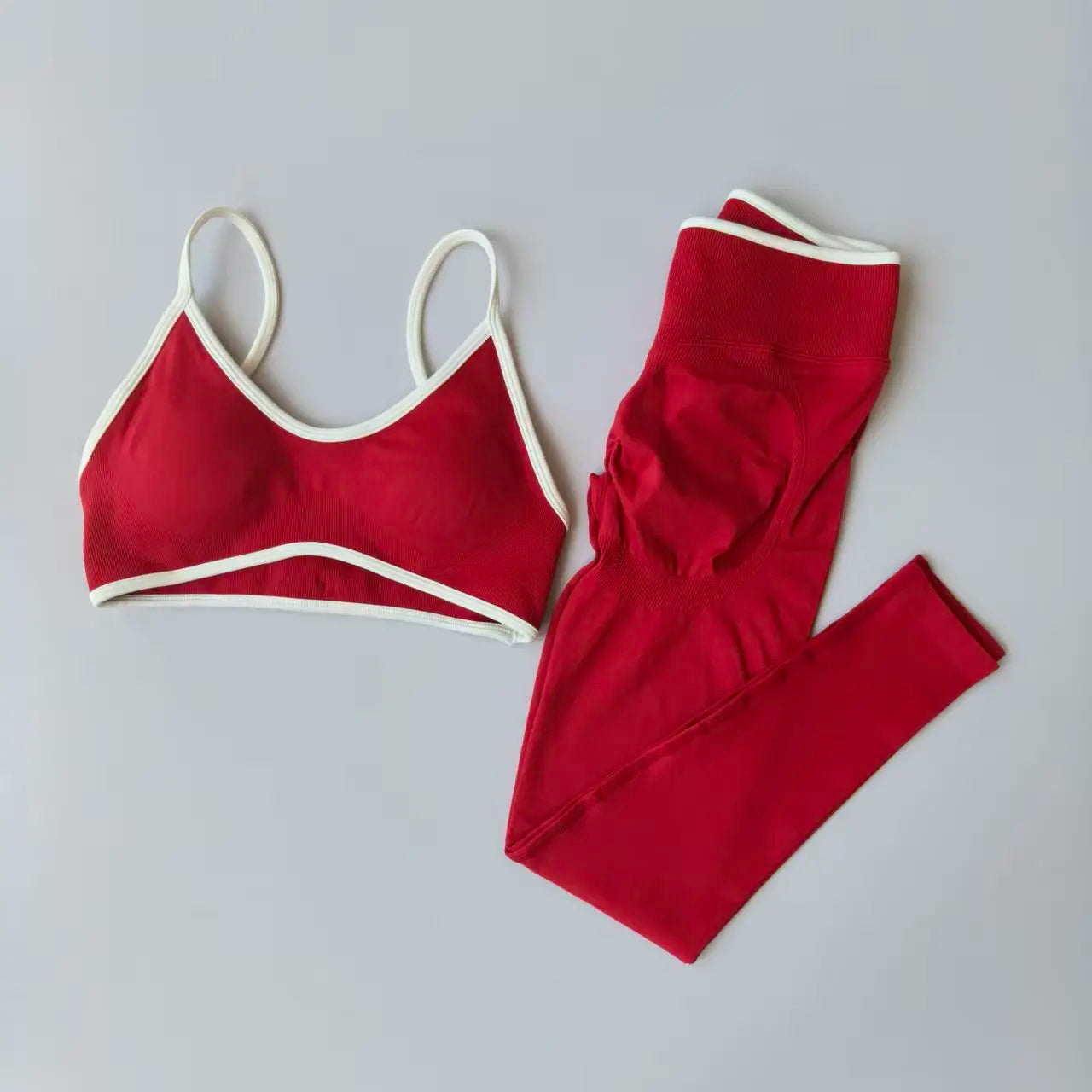 Seamless 2-Piece Yoga Set for Women – Sports Bra & High Waist Leggings