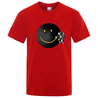 Funny Spaceman Graphic T Shirt Cotton Blend Casual Tee