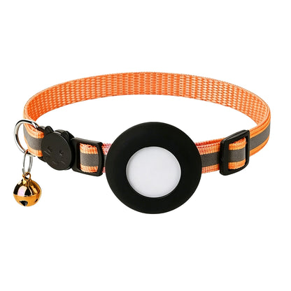 AirTag Pet Collar with GPS Holder – Adjustable Anti-Lost Collar for Cats & Puppies