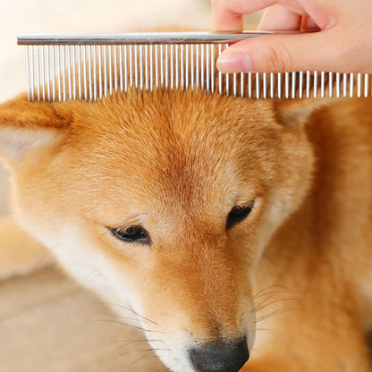 Stainless Steel Dog Grooming Comb – Long Thick Hair