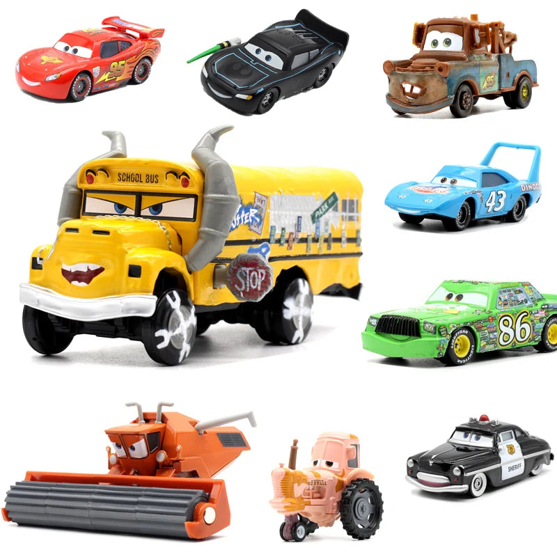 Disney Pixar Cars Diecast Metal Toy Cars 1:55 Scale – Lightning McQueen, Mater & More