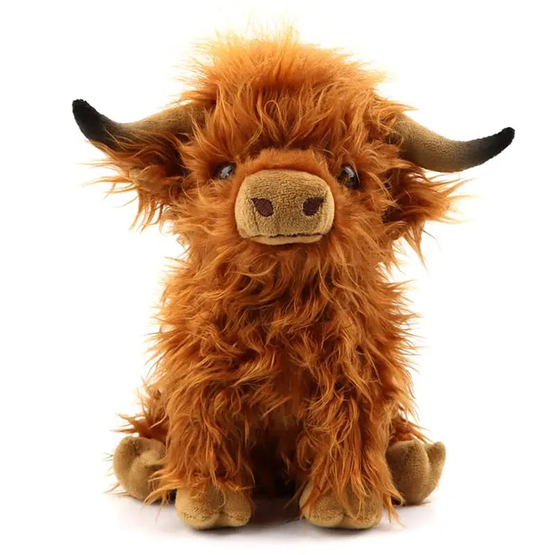 Highland Cow Stuffed Animal Plush Toy – Soft Kawaii 25cm