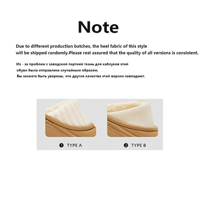 Warm Plush Waterproof Eva Indoor Slippers Women Winter Soft Thick Bottom Non Slip Home Couple S
