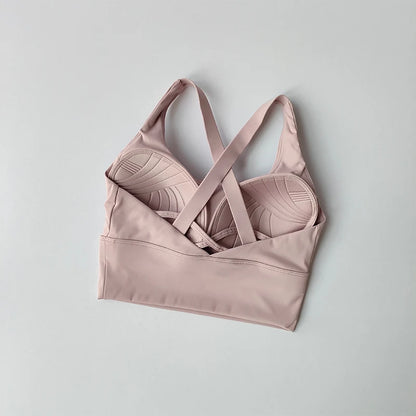 High-Impact Sports Bra with Fixed Removable Pads