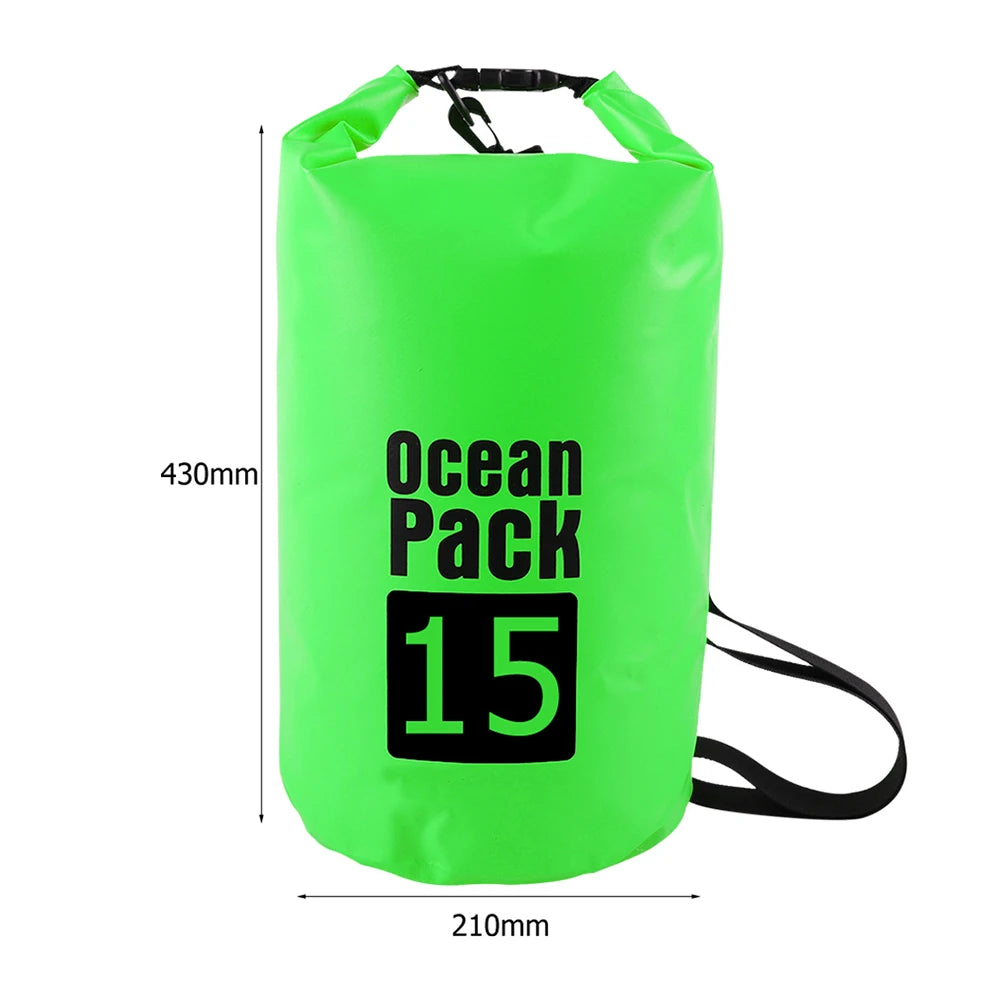 Waterproof Dry Bag – Foldable Roll-Top Pack 2L 3L 5L 10L 15L