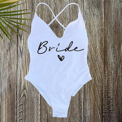 Team Bride One-Piece Swimsuit – Padded Bachelorette Bathing Suit