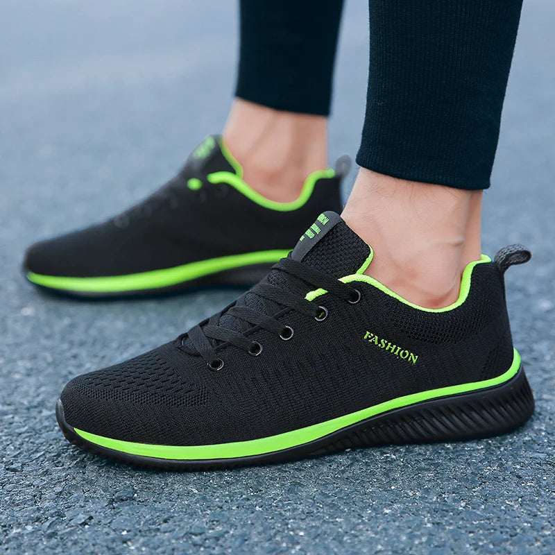 Men's Breathable Knit Sneakers – Lightweight Running & Walking Shoes