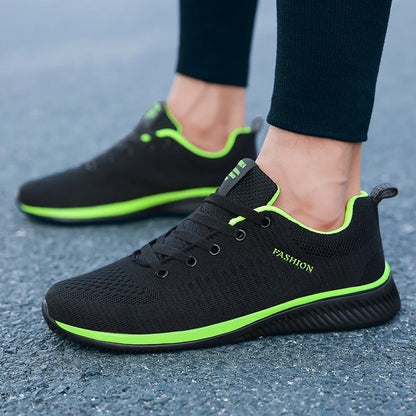 Men's Breathable Knit Sneakers – Lightweight Running & Walking Shoes