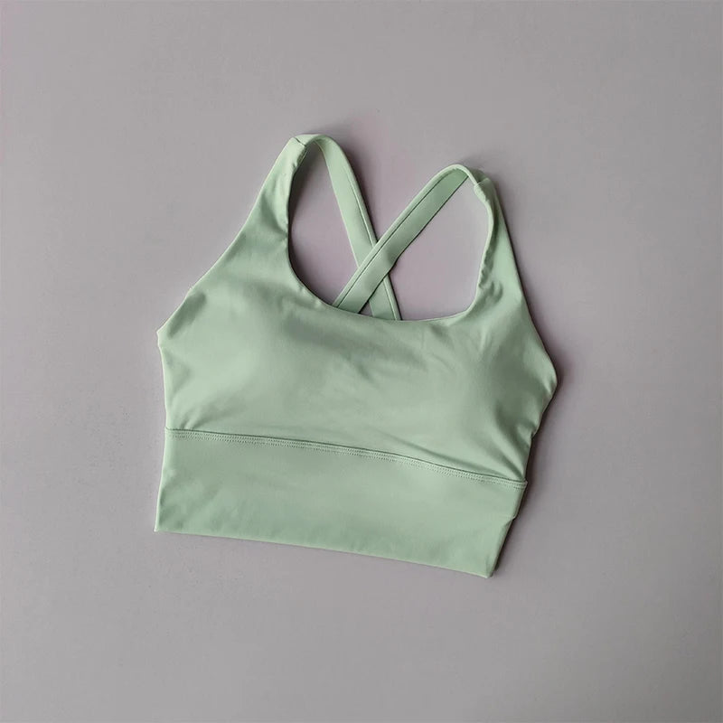 High-Impact Sports Bra with Fixed Removable Pads