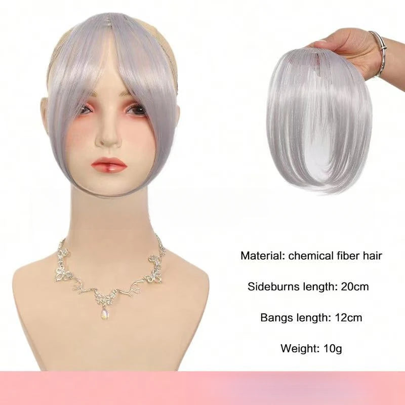 Clip-In Bangs Hair Extension Middle Part Natural Seamless Fringe
