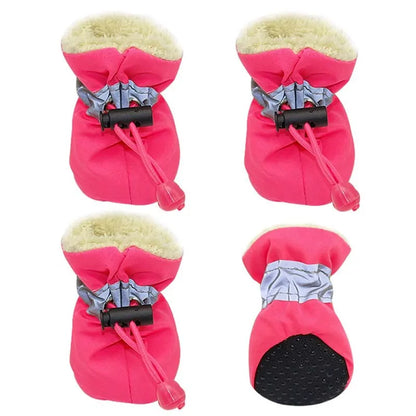 Puppy Shoes – Antiskid Waterproof Soft-Sole Dog Boots (4pcs)