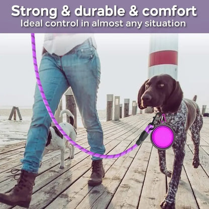 Reflective Dog Leash with Padded Handle – Heavy Duty Rope