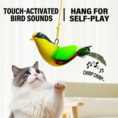 Cat Teaser Ball Toy with Tail – Interactive LED Catnip Toy