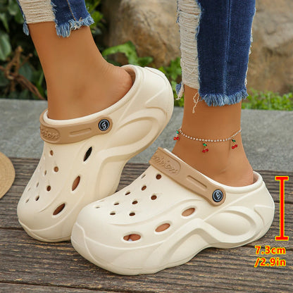 Chunky Platform Clogs for Women – Thick Sole Beach Garden Slides