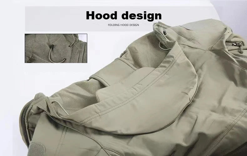 Men's Softshell Fleece Jacket – Windproof Thermal Outdoor Coat