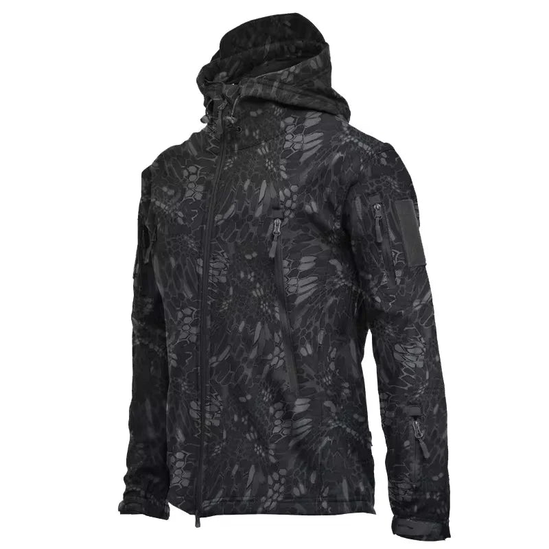 Men's Tactical Soft Shell Jacket – Military Waterproof Hoodie