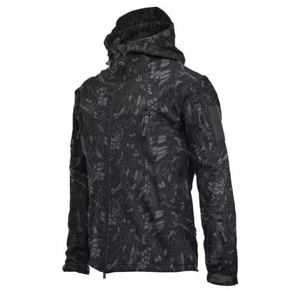 Men's Tactical Soft Shell Jacket – Military Waterproof Hoodie