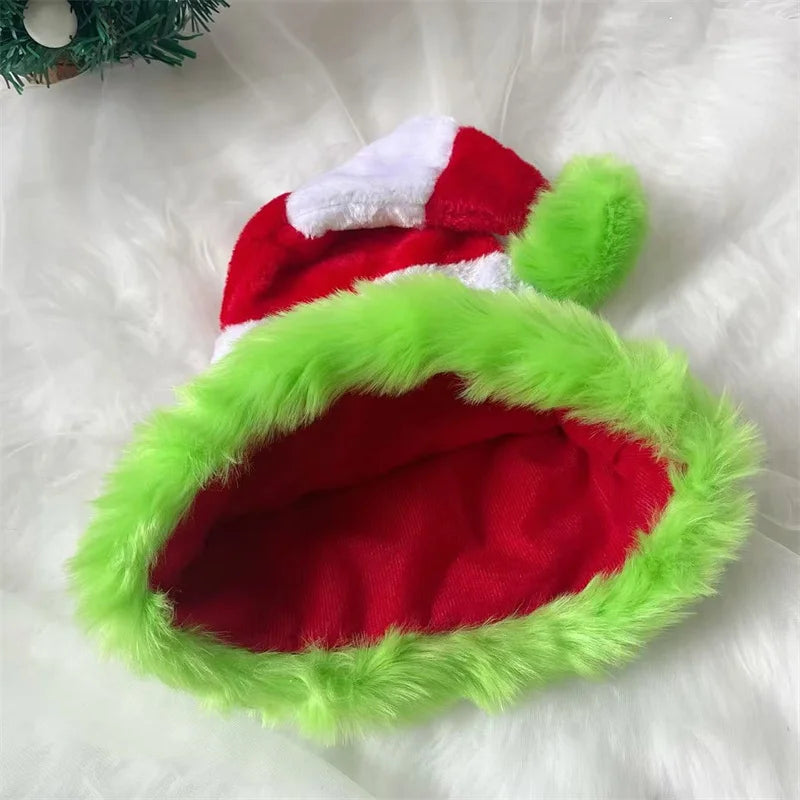 Rainbow Christmas Santa Hat – Long Plush Festive Holiday Cap