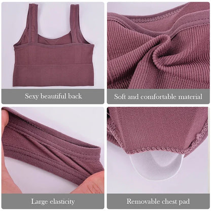 Seamless Sports Bra for Women – Breathable Crop Top for Yoga & Gym