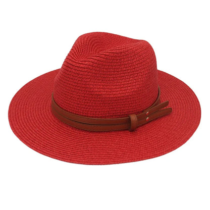 Straw Panama Sun Hat – Wide Brim Unisex Beach Hat