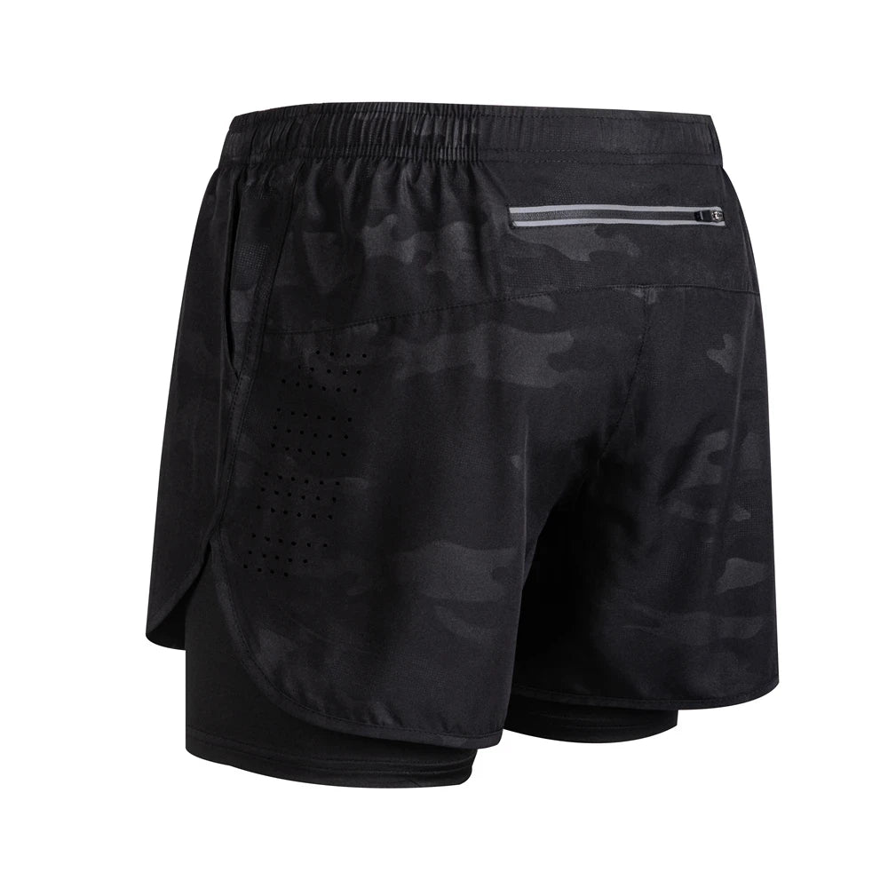 Men's Reflective Running Shorts – 2-in-1 Quick Dry Training Shorts
