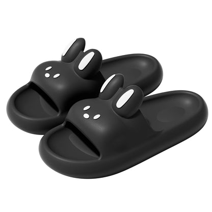 Pillow Rabbit Slippers Women Men House Slides Shower Sandals - Thick