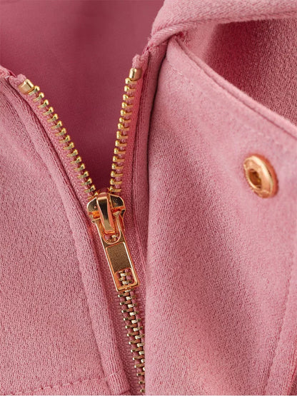Women's Oversized Suede Bomber Jacket – Long Sleeve Zip-Up Coat