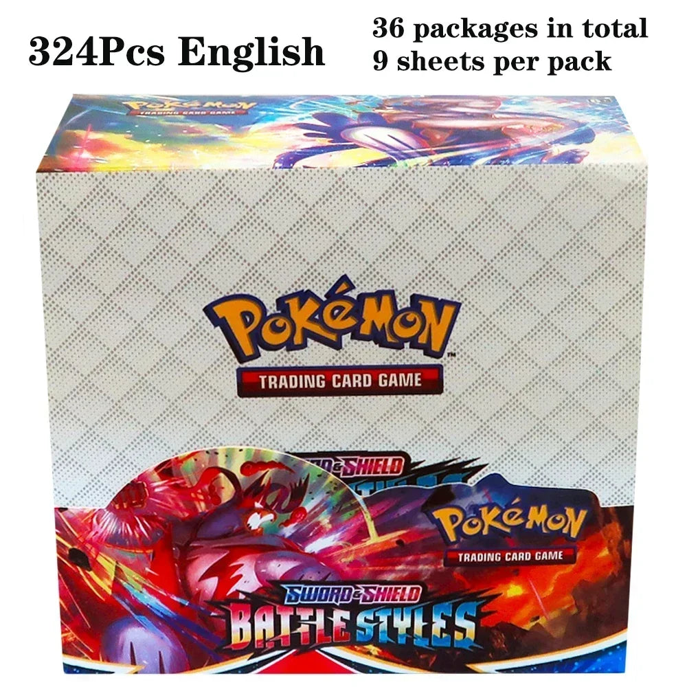 324pcs Pokemon Tcg Sword Shield Tempest Bonds Booster Box Trading Card Game Kids Toys Board