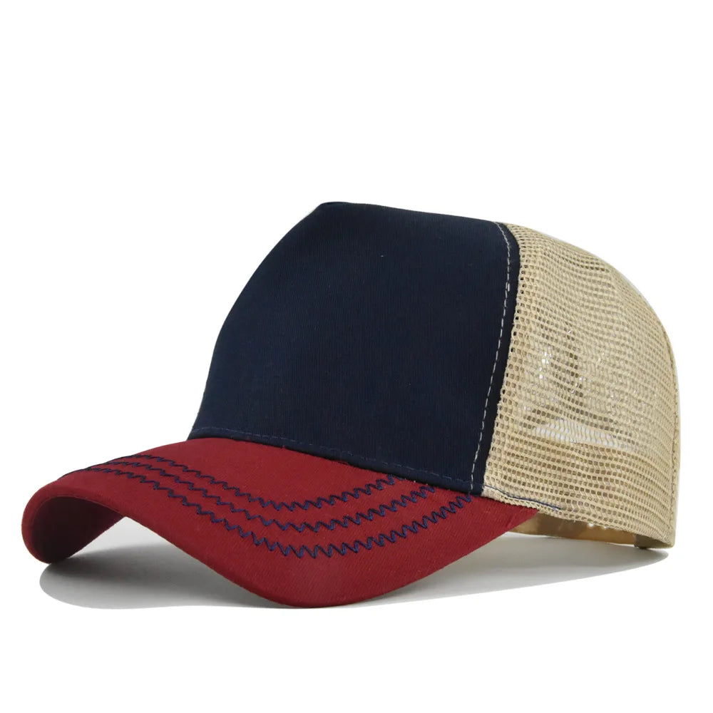 Custom Logo 5-Panel Mesh Trucker Baseball Cap – Men & Women