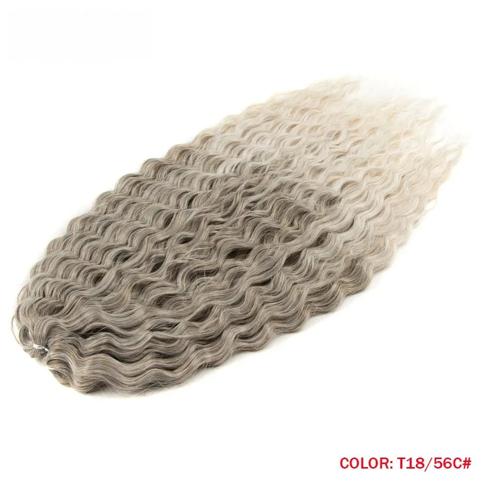 Idol 300g 22 Inch Ariel Curl Hair Water Wave Twist Crochet Synthetic Ombre Rainbow Color Braiding