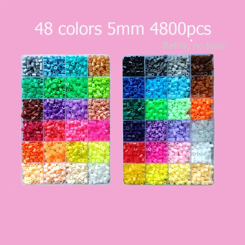 Hama Beads Kit – Fuse Bead Set with Pegboards & Iron