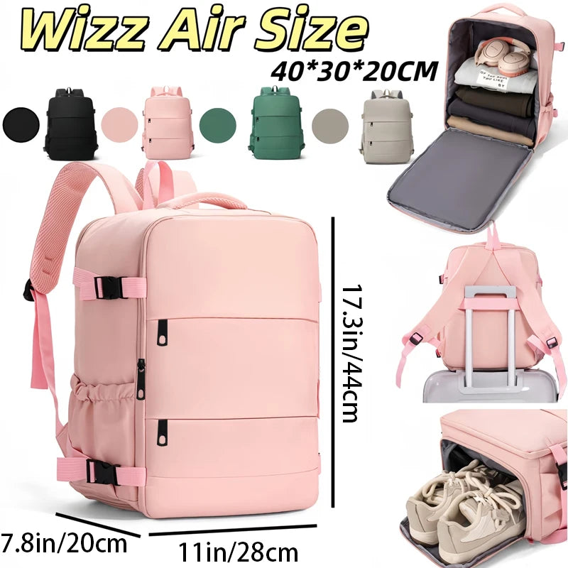 Lightweight Casual Backpack with Adjustable Straps & Multiple Pockets