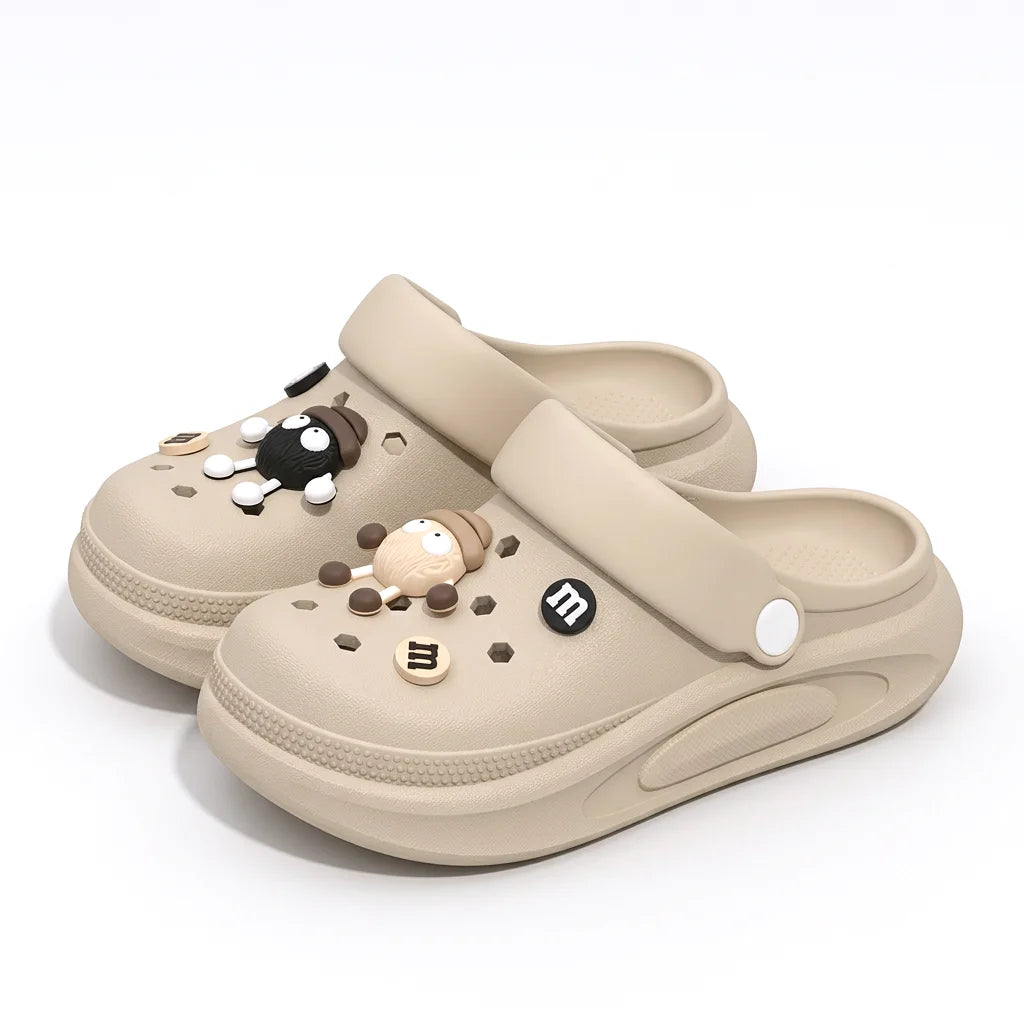 Women's 3D Charm Clogs – Cushioned EVA Garden Sandals