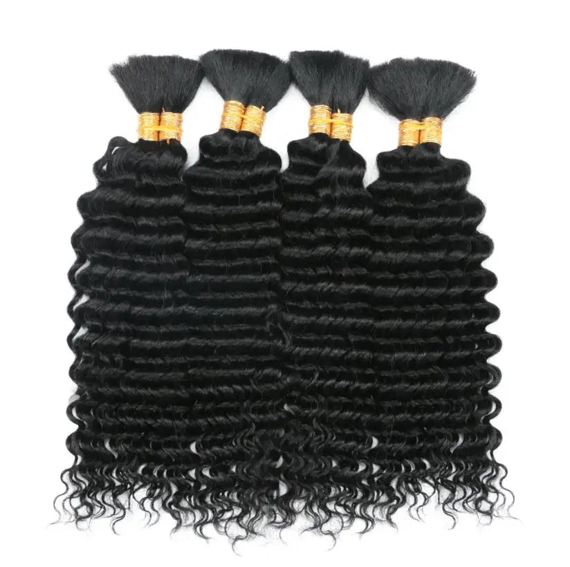 Deep Water Wave Braiding Hair Bulk – No Weft Human Hair Extensions