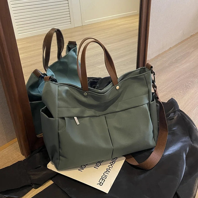 Large Capacity Nylon Tote Bag – Women's Shoulder & Crossbody Handbag