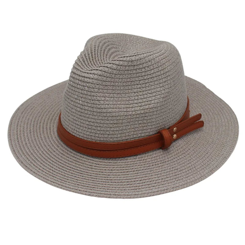Straw Panama Sun Hat – Wide Brim Unisex Beach Hat
