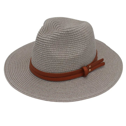 Straw Panama Sun Hat – Wide Brim Unisex Beach Hat