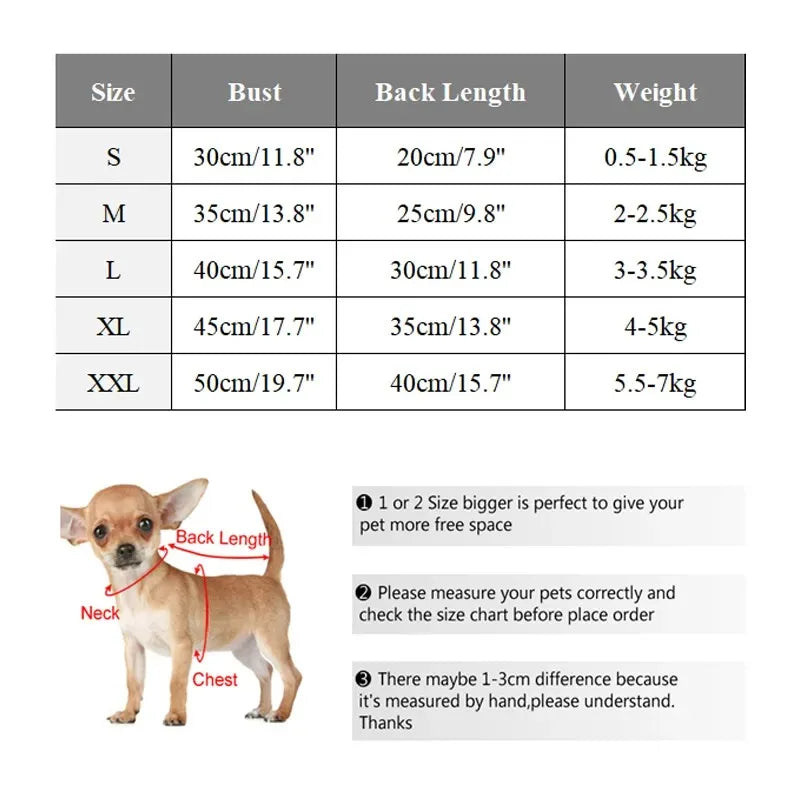 Fleece Dog Sweater – Warm Winter Coat for Small Dogs & Cats