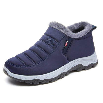Men's Winter Ankle Boots – Fleece-Lined Slip-On Warm Shoes