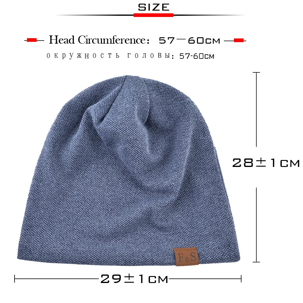 Slouchy Knit Beanie – Soft Breathable Unisex Skull Cap