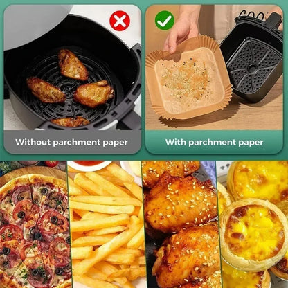 Air Fryer Disposable Paper Liners – Round & Square