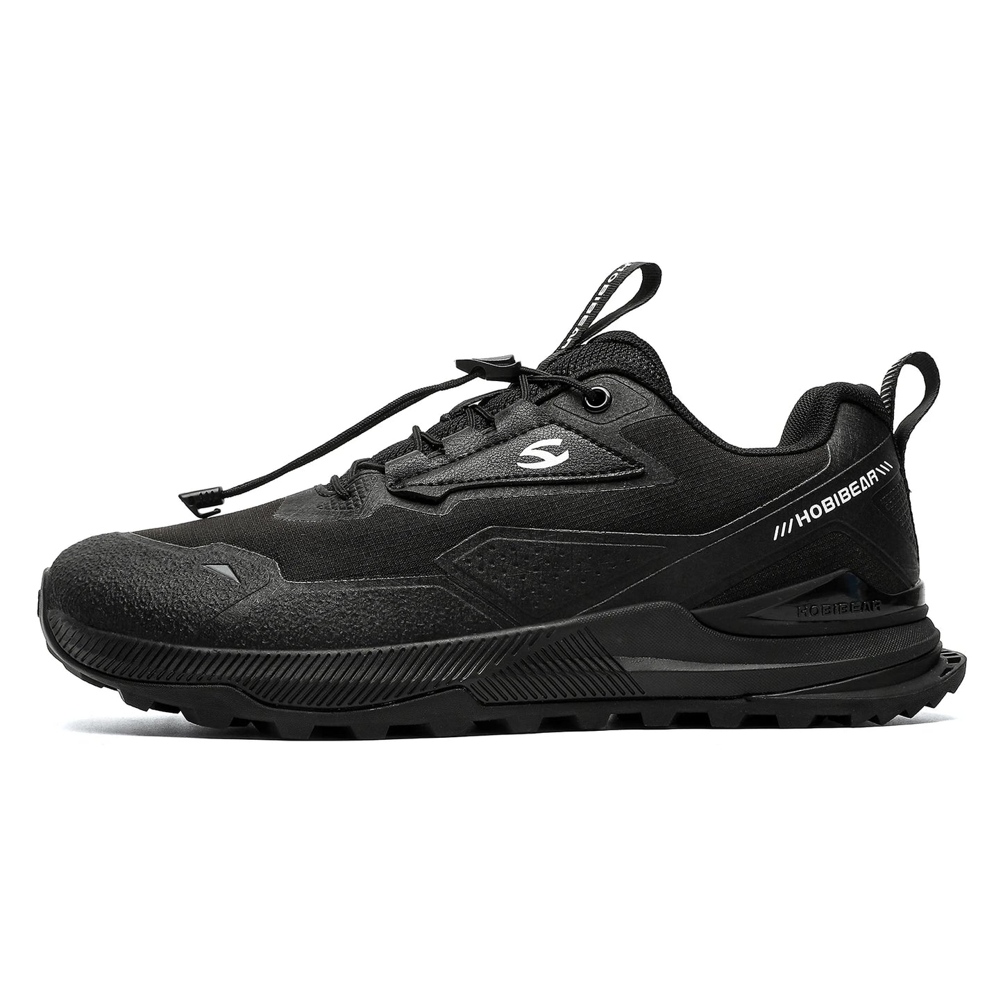 Hobibear Non-Slip Hiking Shoes for Men & Women – Elastic Lace Outdoor Sneakers